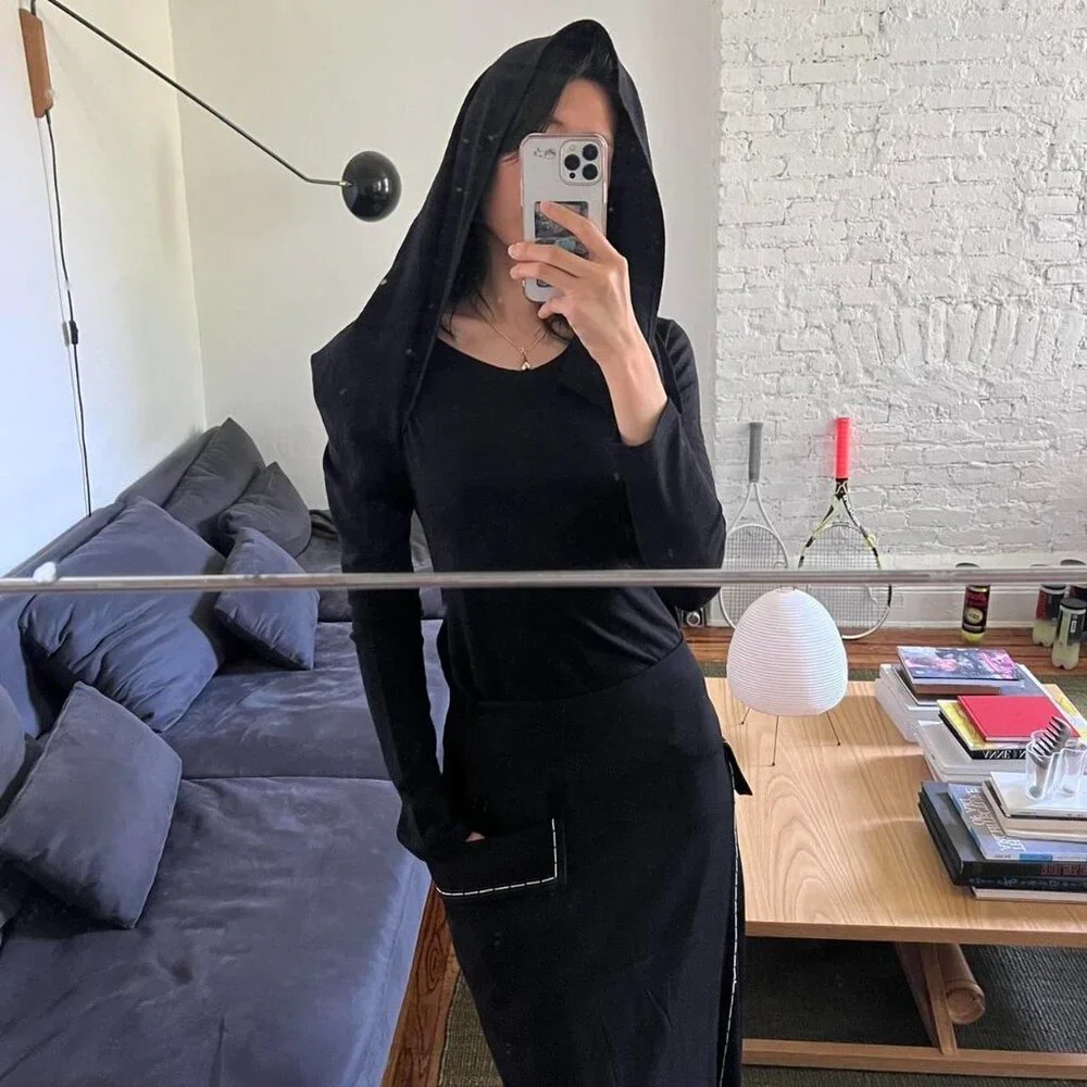 Yohji Yamamoto Femme black drape sweater - Picture 4 of 8